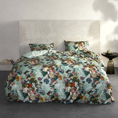 Luxusné obliečky Karli Mineral green 140x200, 70x90 - 100% bavlnený satén