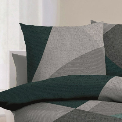 Povlečení Vista smaragd 140x220, 70x90, makosatén