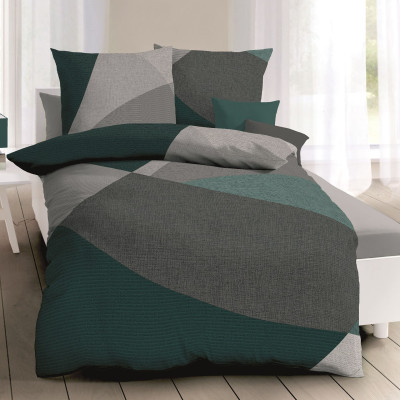 Obliečky Vista smaragd 140x220, 70x90, makosatén