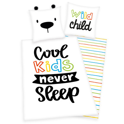 Povlečení Cool kids s ušima - 140x200, 80x80 100% bavlna