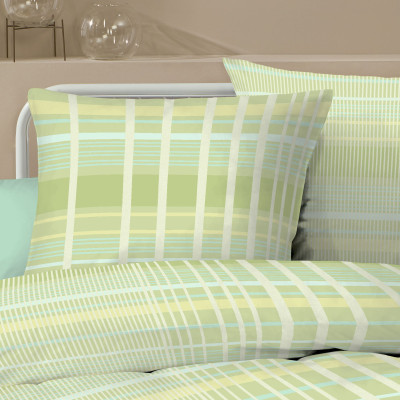 Povlečení Mako satén Jarin zelený, 140x200, 70x90