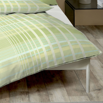 Povlečení Mako satén Jarin zelený, 140x200, 70x90