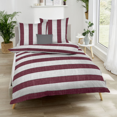 Makosaténové povlečení College rubin 140x200, 70x90