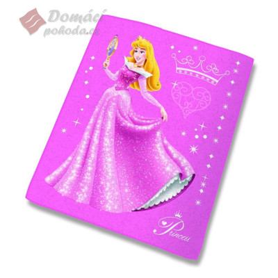 Fleece deka Princess Medaillon - 130x160cm, růžová