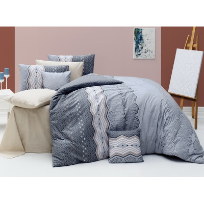 Povlečení Ekinoks šedý 140x200, 70x90 - 100% bavlna