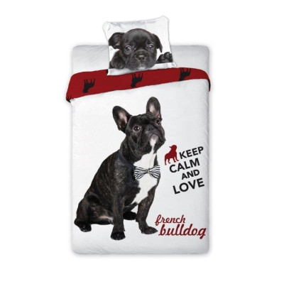 Obliečky Buldoček - 140x200, 70x90, 100% bavlna