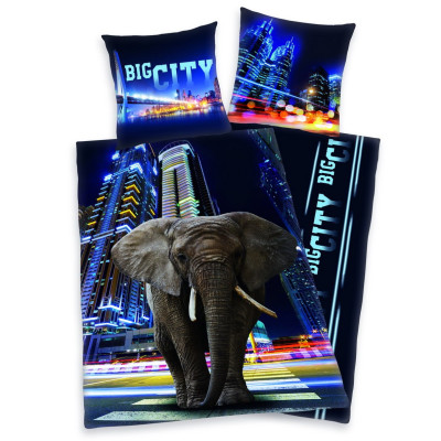 Povlečení Big City Elephant - 140x200, 70x90
