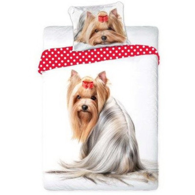 Obliečky Best Friends Jorkšír - 140x200, 70x90 - 100% bavlna