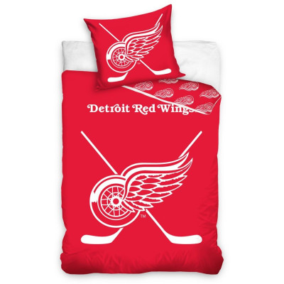 Obliečky NHL Detroit Red Wings 140x200, 70x90, 100% bavlna
